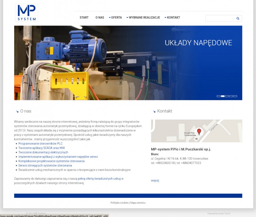 MP System - strona internetowa