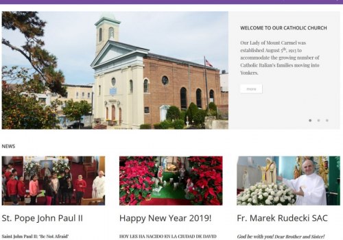 Realizacje - Strona WWW dla Our Lady of Mount Carmel Catholic Church