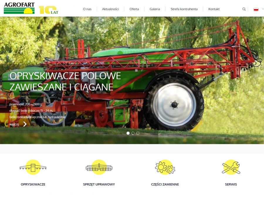 Wielojęzyczna strona WWW dla Agrofart