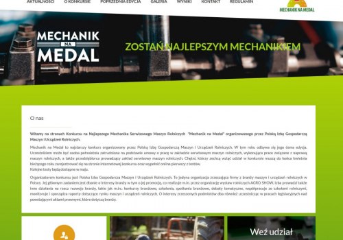 Realizacje - Mechanik na medal - strona konkursowa