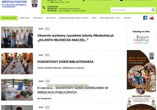 Realizacje - Strona Internetowa biblioteki w Radziejowie
