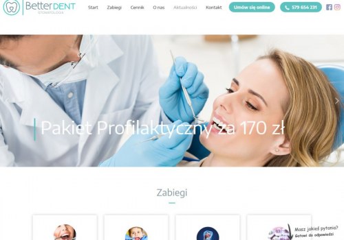 Realizacje - Betterdent - gabinet stomatologiczny strona Wordpress