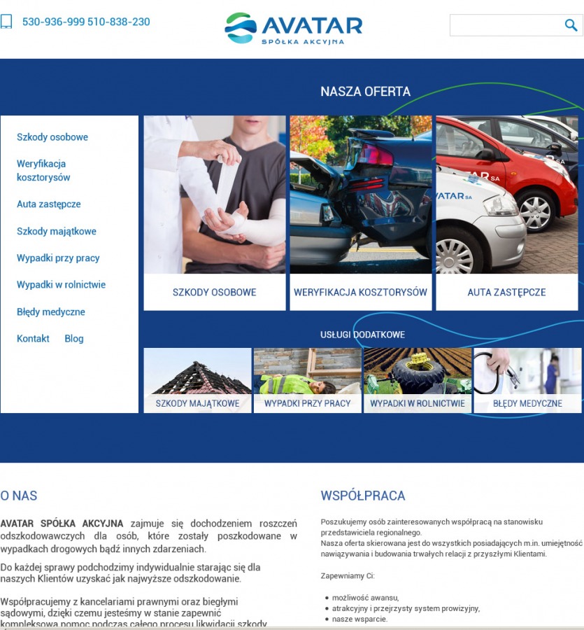 Avatar SA - strona WWW
